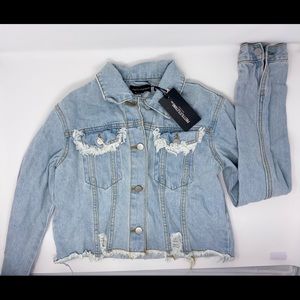 Cropped jean jacket